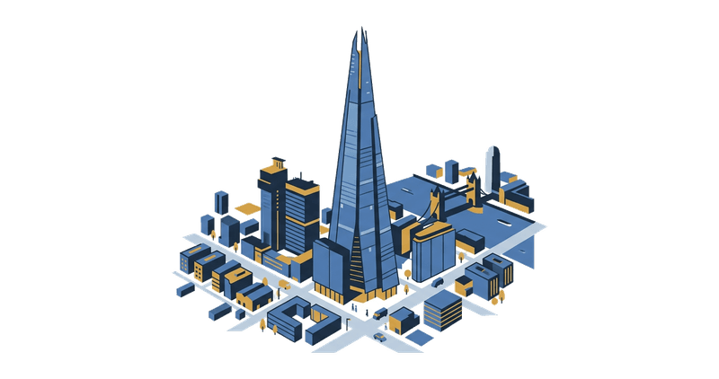 Illustration of a London landmark near Southwark