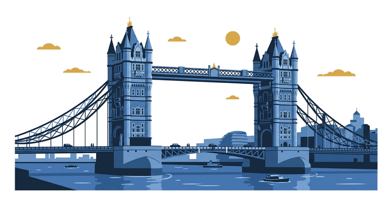 Illustration of a London landmark near City of London